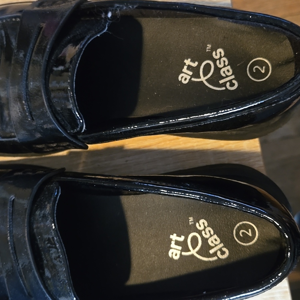 Black loafers